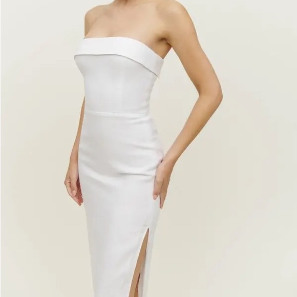 Reformation Marcella White Linen Dress - Picture 1 of 8